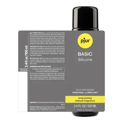 Pjur Basic Silicone - 3.4 Fl. Oz. 100ml
