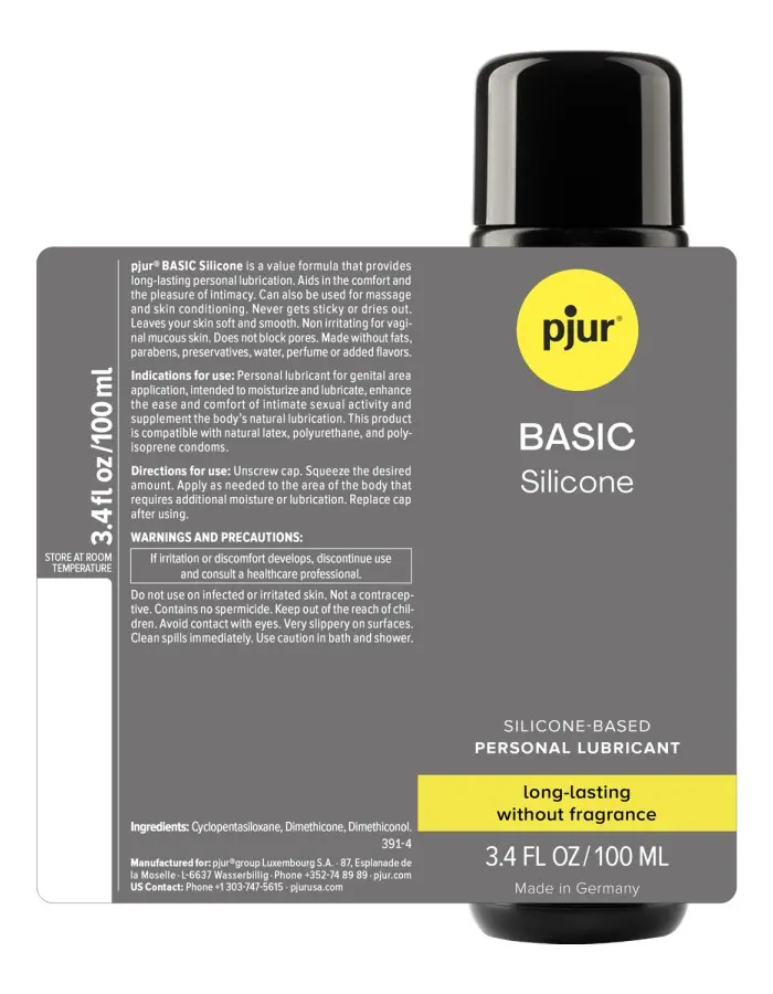 Pjur Basic Silicone - 3.4 Fl. Oz. 100ml