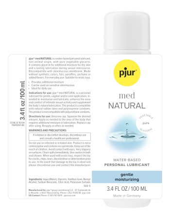 Pjur Med Natural Glide - 3.4 Fl. Oz. 100ml