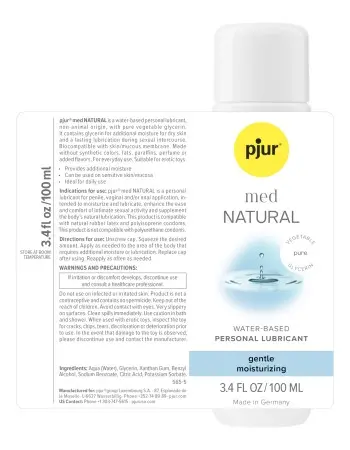 Pjur Med Natural Glide - 3.4 Fl. Oz. 100ml