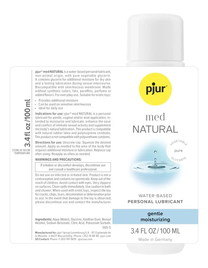 Pjur Med Natural Glide - 3.4 Fl. Oz. 100ml