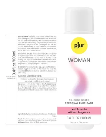 Pjur Woman Silicone 3.4 Fl. Oz. 100ml