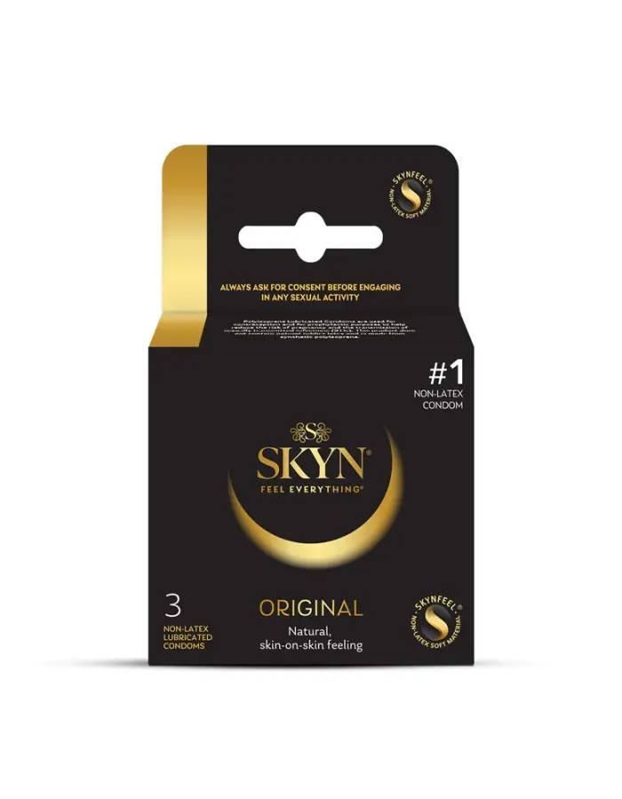 Skyn Original - Non-Latex Lubricated Condoms - 3 Pack