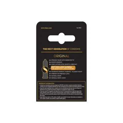Skyn Original - Non-Latex Lubricated Condoms - 3 Pack