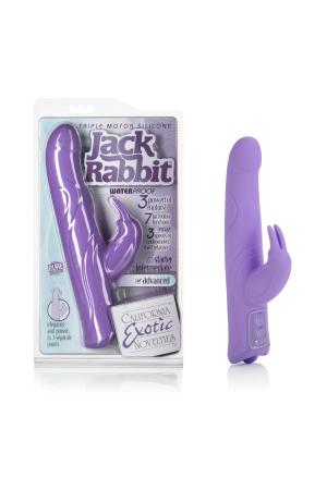 Triple Motor Silicone Jack Rabbit - Purple