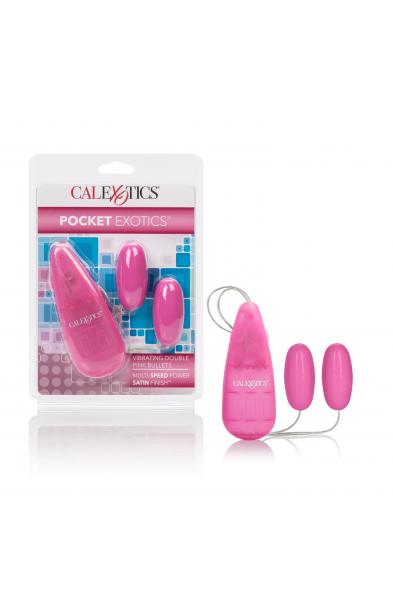 Pocket Exotics Vibrating Double Pink Passion Bullets - Pink