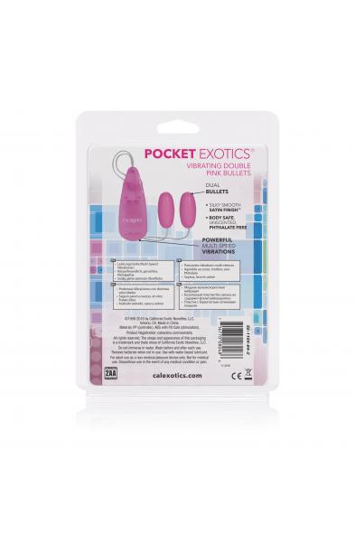 Pocket Exotics Vibrating Double Pink Passion Bullets - Pink