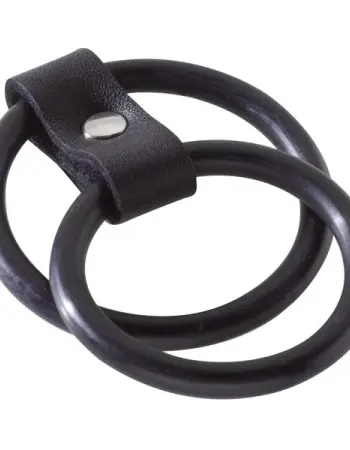 Nitrile Dual Cock Ring - Black