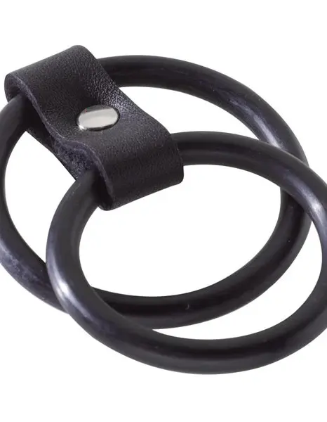 Nitrile Dual Cock Ring - Black