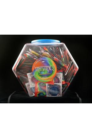 Trustex Assorted Colors Lubricated Condoms - 288 Piece Fishbowl