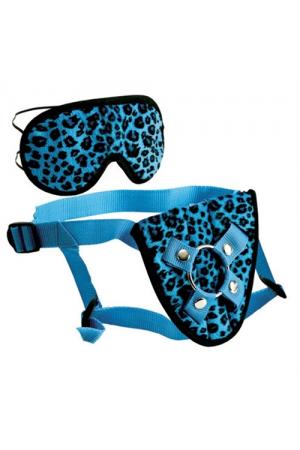 Furplay Harness and Mask - Blue Leopard