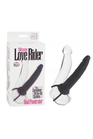 Silicone Love Rider Dual Penetrator - Black