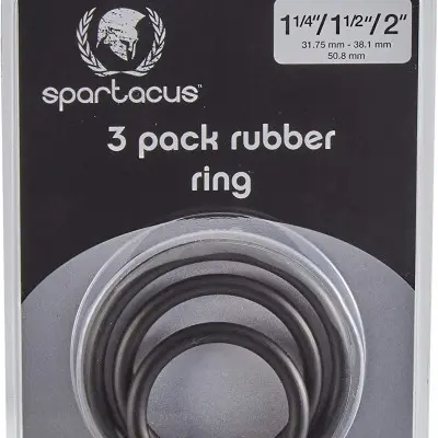 Rubber Cock Ring Set - Black