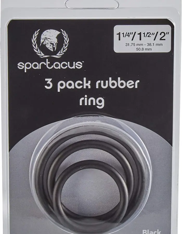 Rubber Cock Ring Set - Black