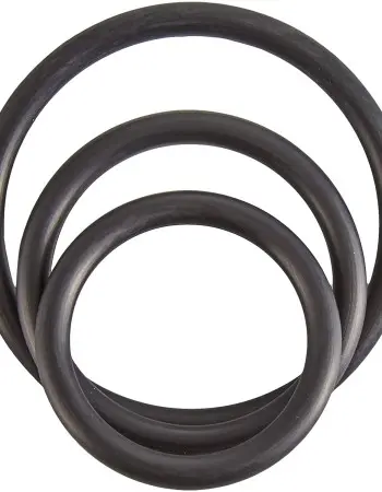 Rubber Cock Ring Set - Black