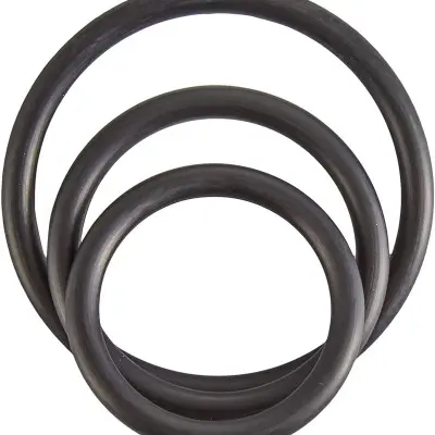 Rubber Cock Ring Set - Black