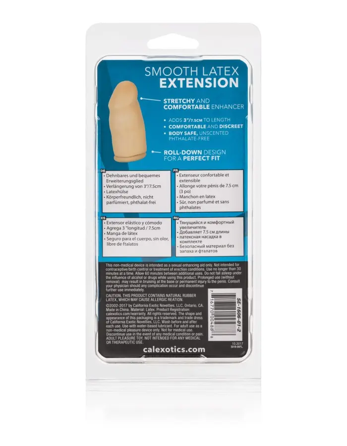 3 Inch Smooth Latex Extension - Ivory