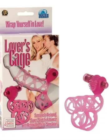 Lovers Cage Stretchy Cock Cage Comfortable Scrotum Cage - Pink