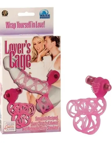 Lovers Cage Stretchy Cock Cage Comfortable Scrotum Cage - Pink