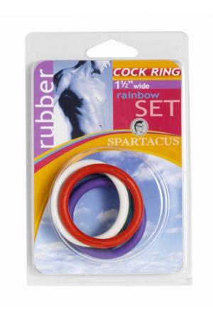 Rubber C-Ring Set - 1.5 Inches - Rainbow