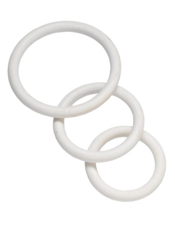 Nitrile Cock Ring Set - White