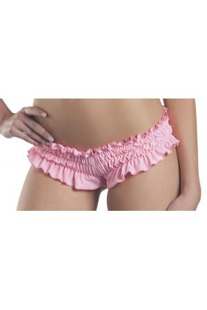 Ruffled Booty Shorts - Light Pink - Large