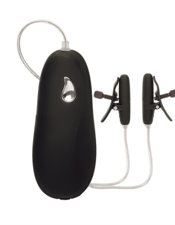 Vibrating Heated Nipple Teasers - Black