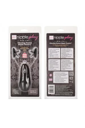 Vibrating Heated Nipple Teasers - Black