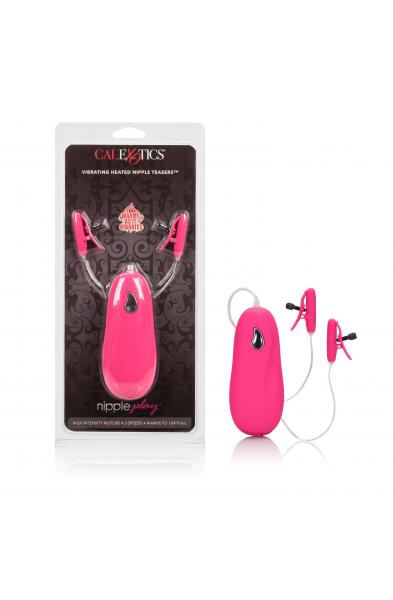 Vibrating Heated Nipple Teasers - Pink