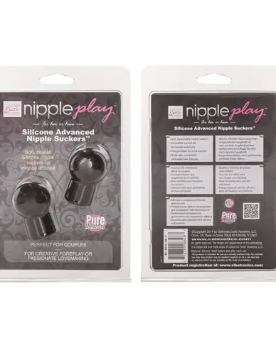 Nipple Play Silicone Advanced Nipple Suckers - Black