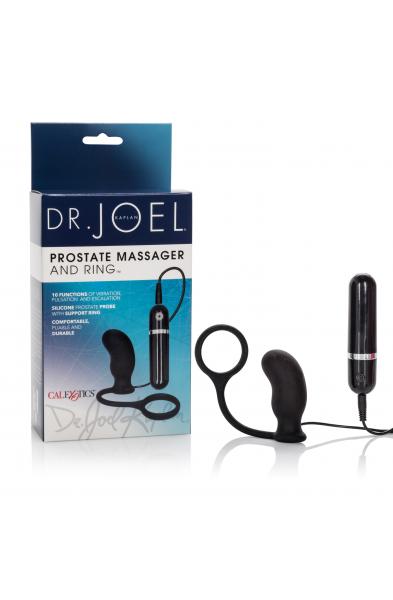 Dr. Joel Kaplan 10-Function Prostate Massager and Rings - Black