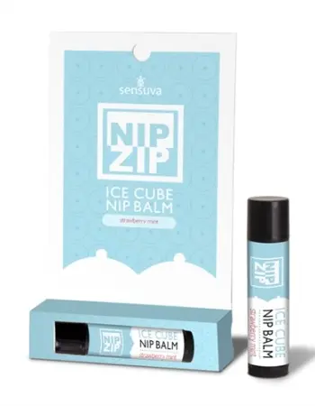 Nip Zip Ice Cube Nip Balm - Strawberry Mint - Tube Carded