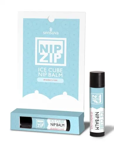 Nip Zip Ice Cube Nip Balm - Strawberry Mint - Tube Carded