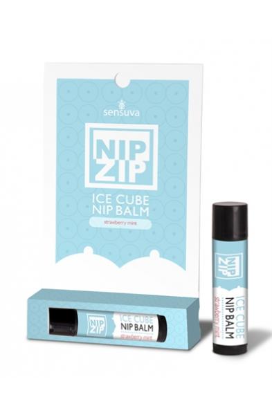 Nip Zip Ice Cube Nip Balm - Strawberry Mint - Tube Carded