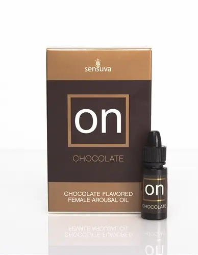 On Chocolate Flavored Arousal Oil - Medium Box - 0.17 Fl. Oz. Box