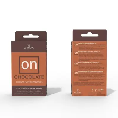 On Chocolate Flavored Arousal Oil - Medium Box - 0.17 Fl. Oz. Box