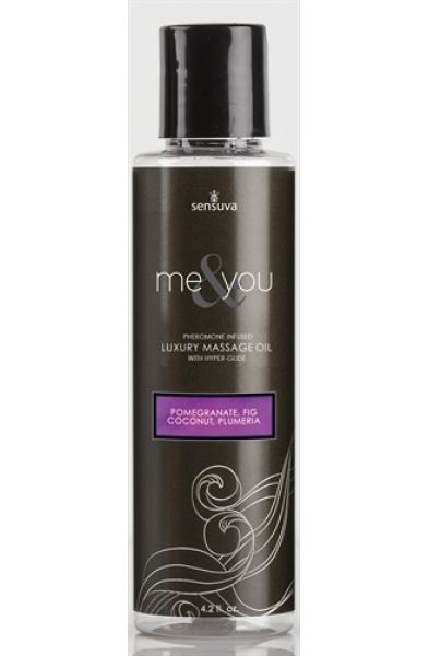 Me and You Massage Oil - Pomegranate Fig Coconut Plumeria - 4.2 Oz.