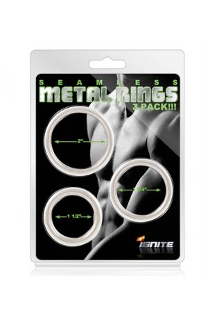 Seamless Metal Rings - 3 Pack