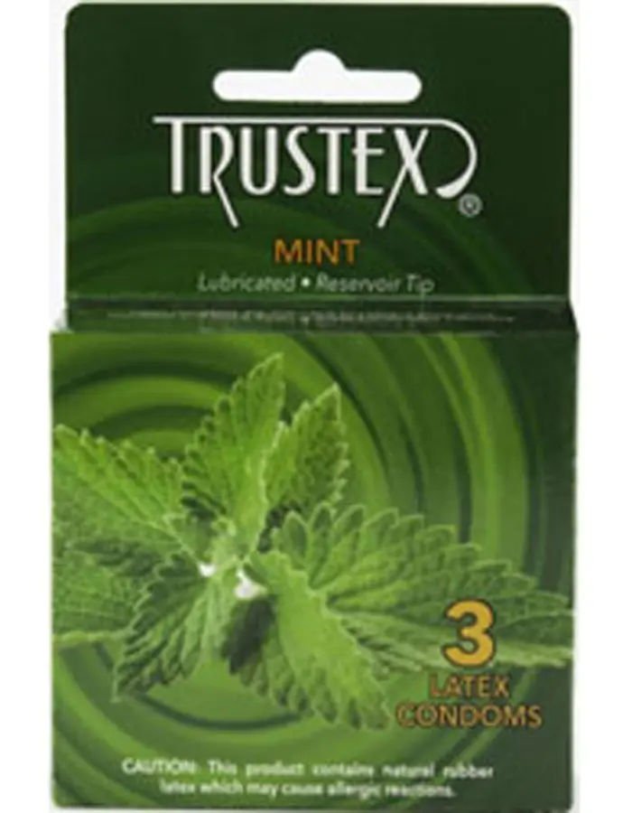 Trustex Flavored Lubricated Condoms - 3 Pack - Mint