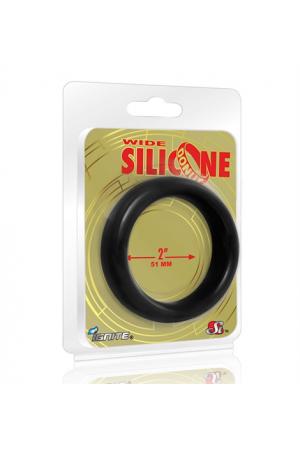 Wide Silicone Donut - Black - 2-Inch Diameter