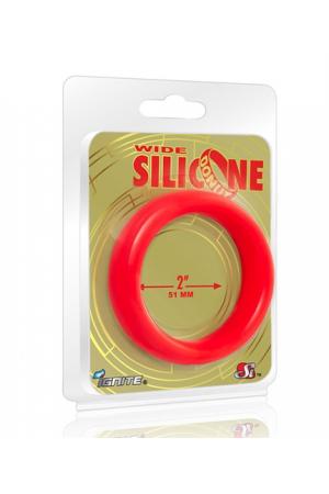 Wide Silicone Donut - Red - 2-Inch Diameter