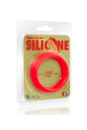 Wide Silicone Donut - Red - 1.75-Inch Diameter