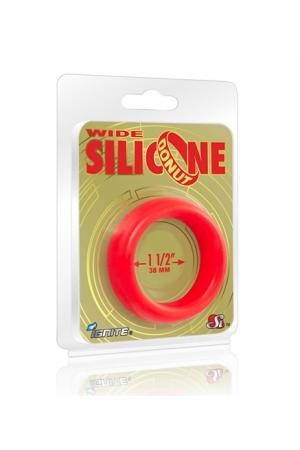 Wide Silicone Donut - Red - 1.5-Inch Diameter