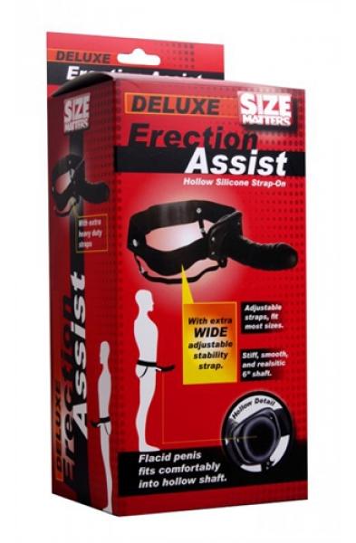 Erection Assist Hollow Strap on - Black