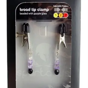 Beaded Clamps - Adjustable Broad Tip - Purple