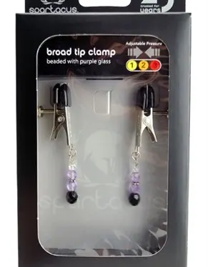 Beaded Clamps - Adjustable Broad Tip - Purple