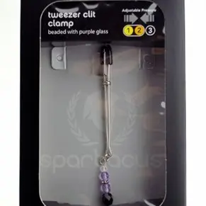Adjustable Clit Clamp With Purple Beads