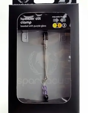 Adjustable Clit Clamp With Purple Beads