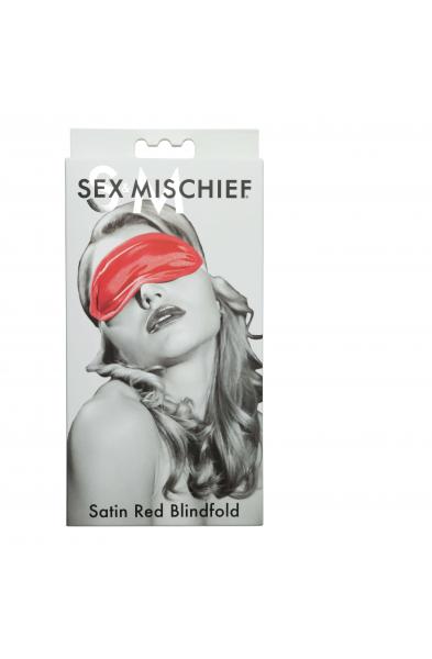 Sex and Mischief Satin Blindfold - Red