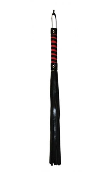 Sex and Mischief Stripe Flogger - Red and Black